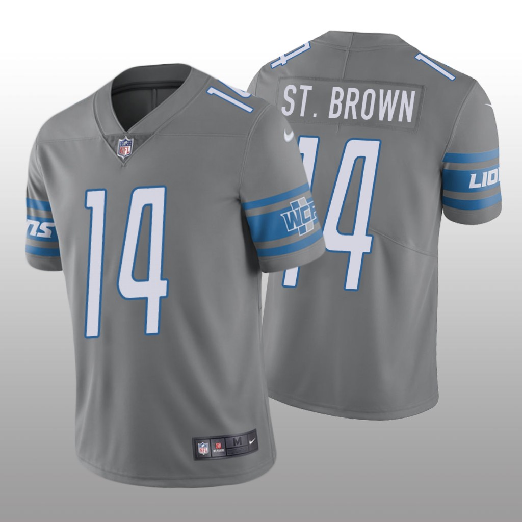 Detroit Lions Amon-Ra St. Brown Steel Jersey Color Rush Limited - Men's