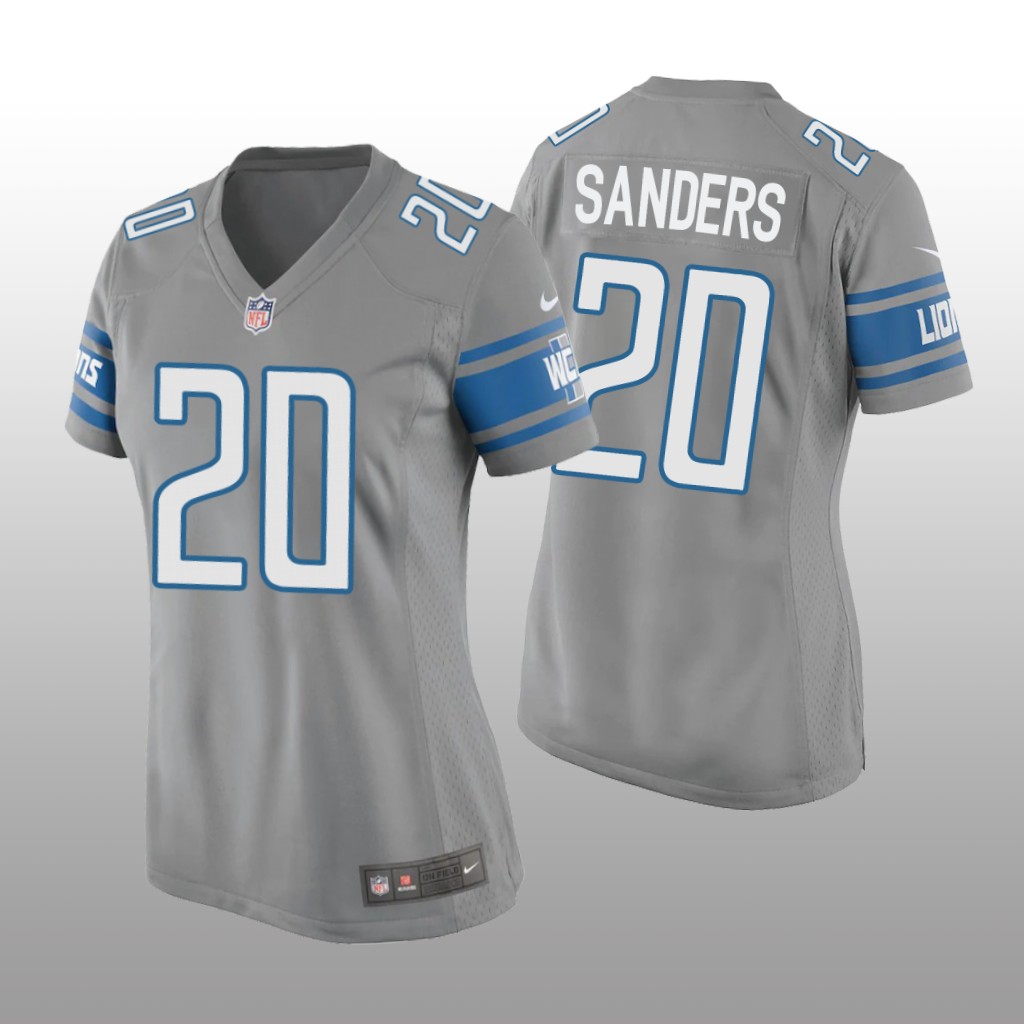 Detroit Lions Barry Sanders Silver Jersey Game - Women's