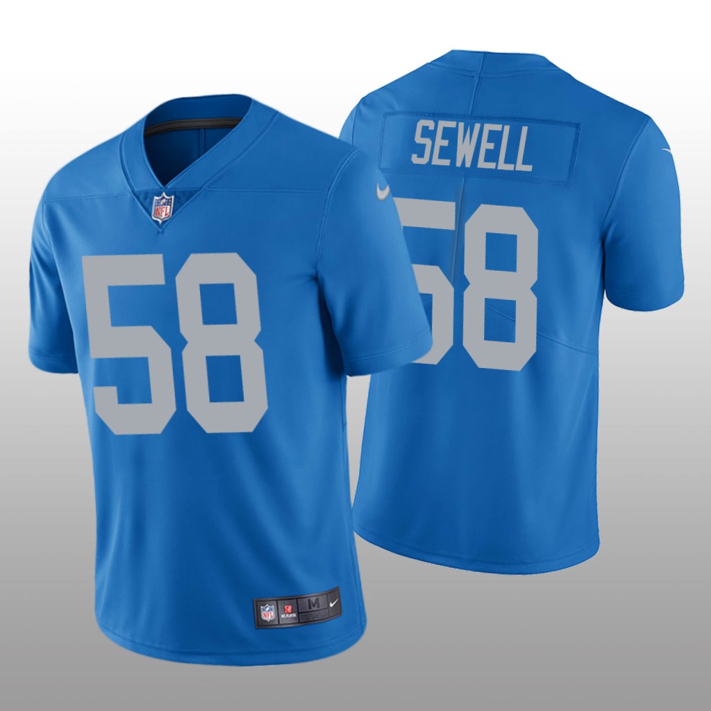 Detroit Lions Blue 2021 NFL Draft Vapor Limited Penei Sewell Jersey
