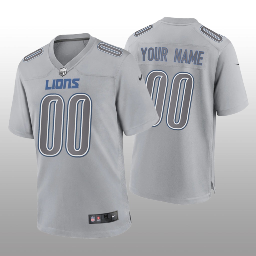 Detroit Lions Custom Gray Jersey Atmosphere Fashion Game - Men's