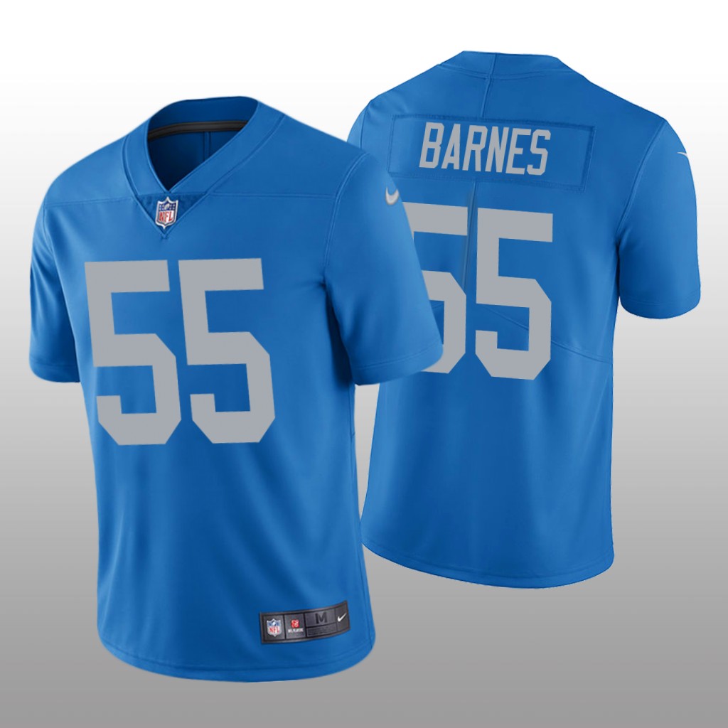 Detroit Lions Derrick Barnes Blue Jersey Vapor Limited - Men's