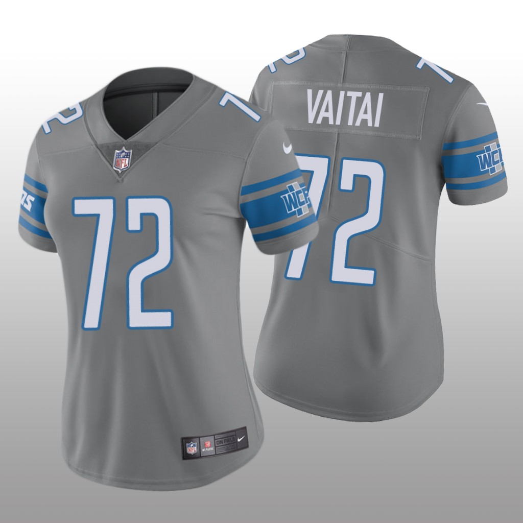 Detroit Lions Halapoulivaati Vaitai Steel Jersey Color Rush Limited - Women's