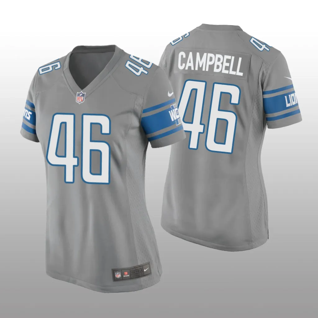 Detroit Lions Jack Campbell Silver Jersey Game - Women's