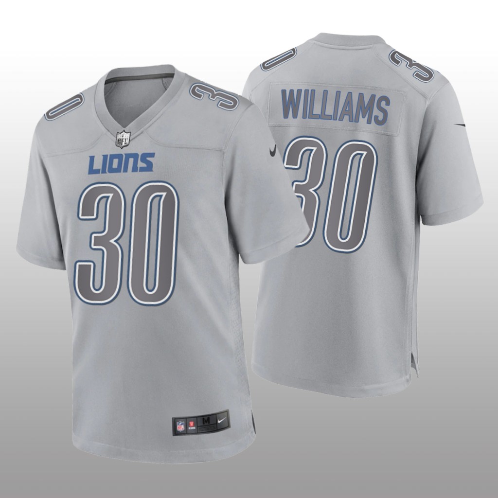 Detroit Lions Jamaal Williams Gray Jersey Atmosphere Fashion Game - Men's