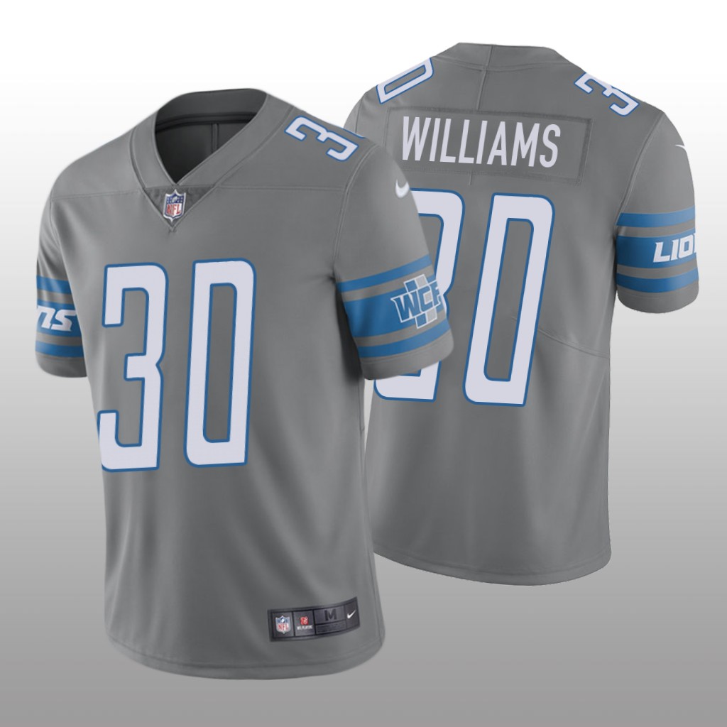 Detroit Lions Jamaal Williams Steel Jersey Color Rush Limited - Men's