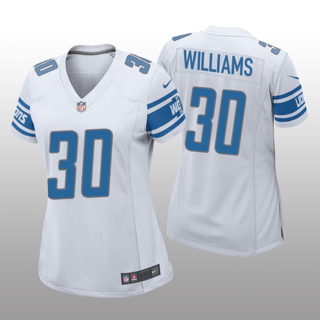 Detroit Lions Jamaal Williams White Jersey Game - Women's