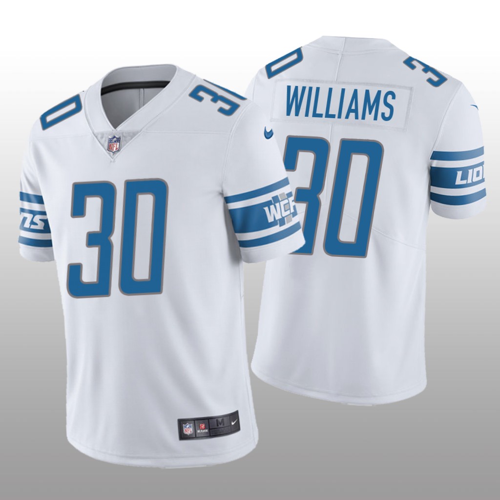 Detroit Lions Jamaal Williams White Jersey Vapor Limited - Men's