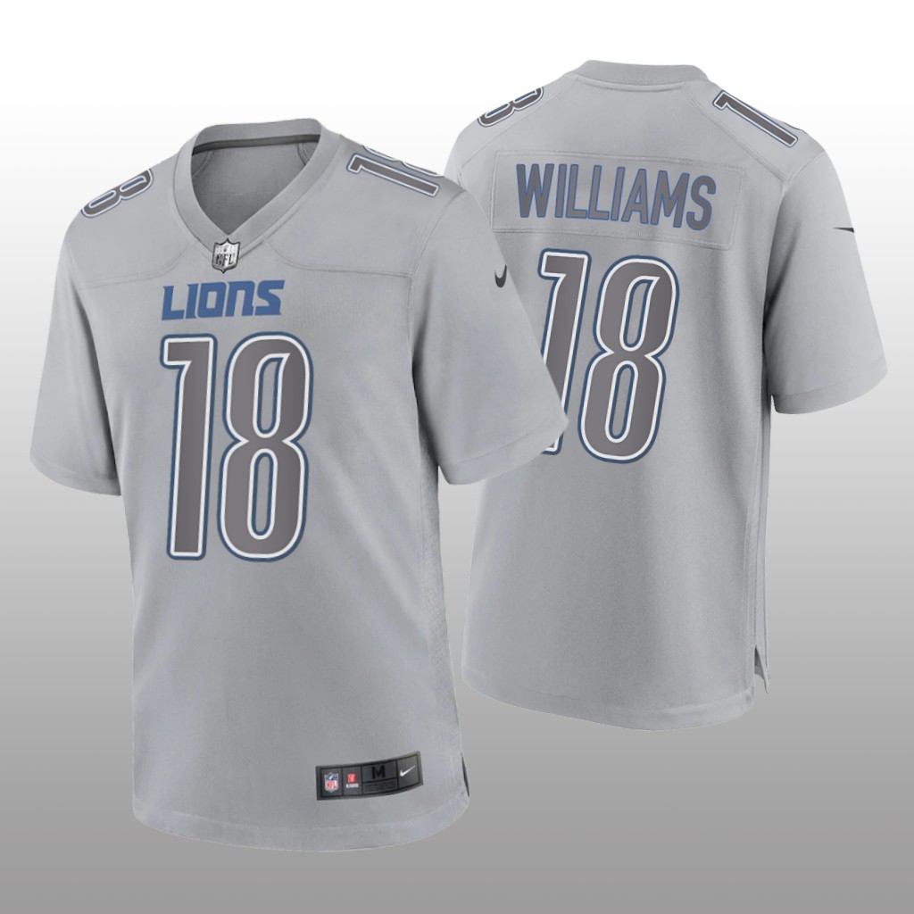 Detroit Lions Jameson Williams Gray Jersey Atmosphere Fashion Game - Men's