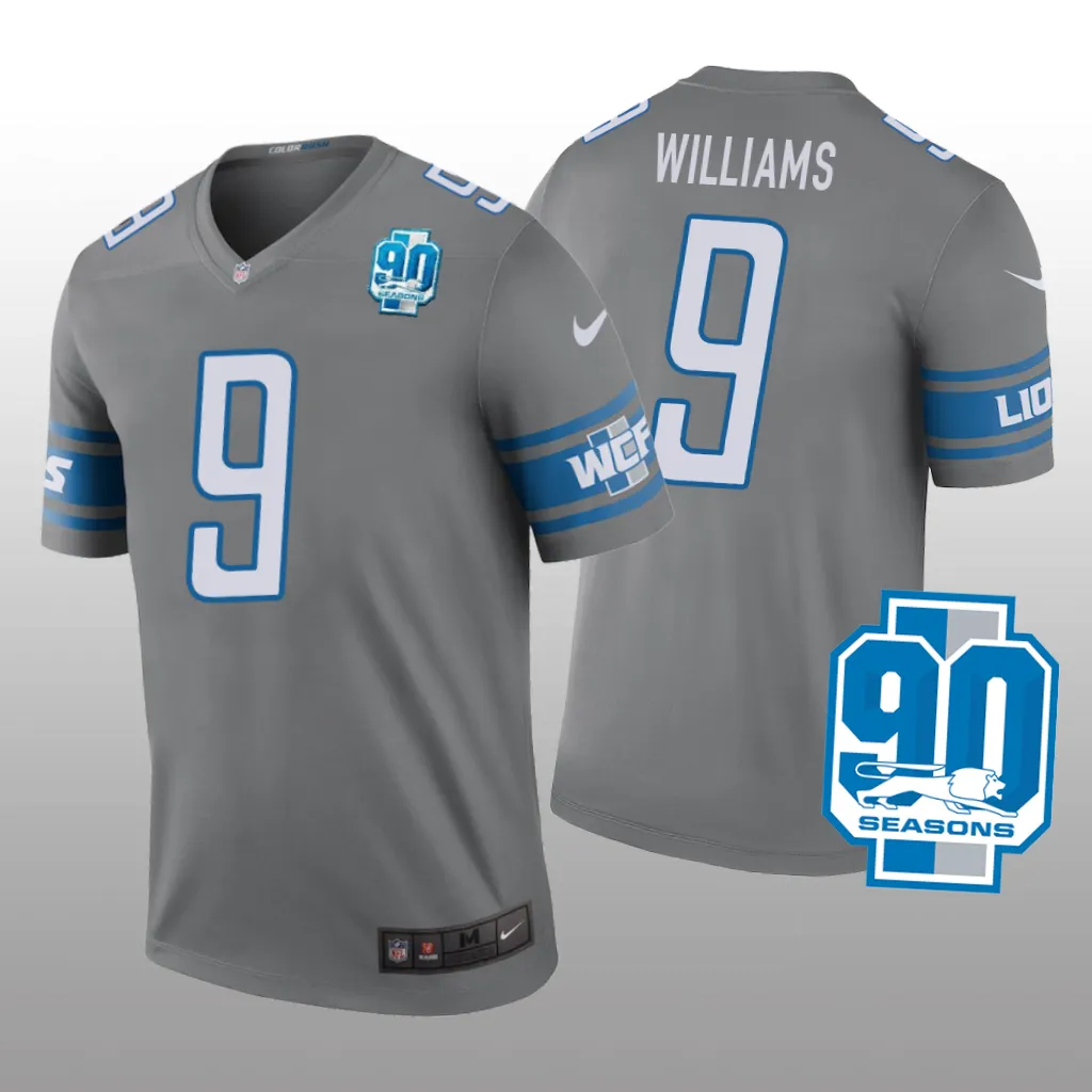 Detroit Lions Jameson Williams Steel Legend 90th Season - Men's