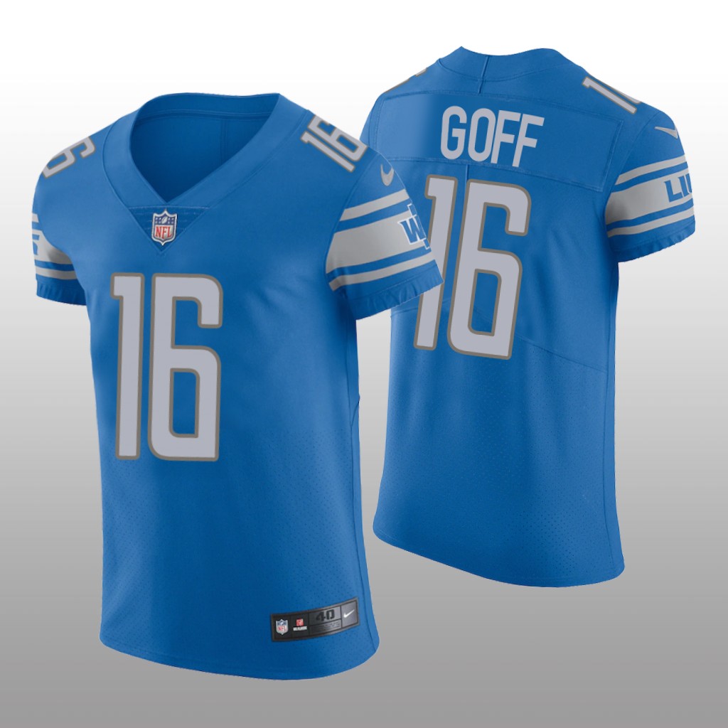 Detroit Lions Jared Goff Blue Jersey Vapor Elite Men's