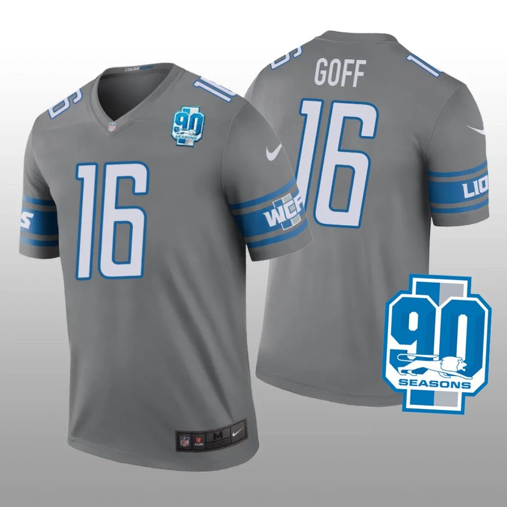 Detroit Lions Jared Goff Steel Legend 90th Season - Men's