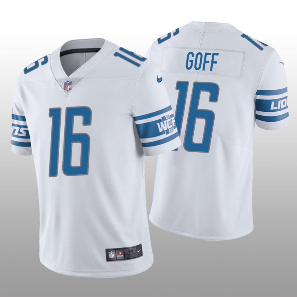 Detroit Lions Jared Goff White Jersey Vapor Limited - Men's
