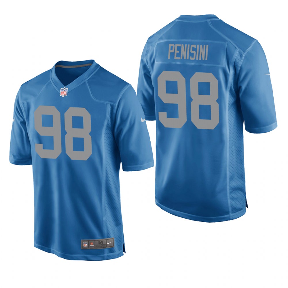 Detroit Lions John Penisini Blue Jersey Throwback Game - Men's