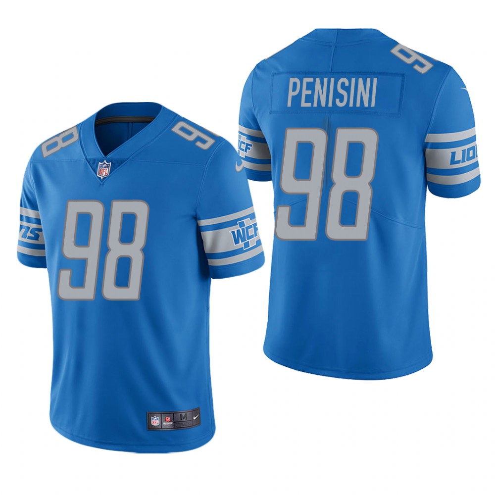 Detroit Lions John Penisini Light Blue Jersey Vapor Limited - Men's