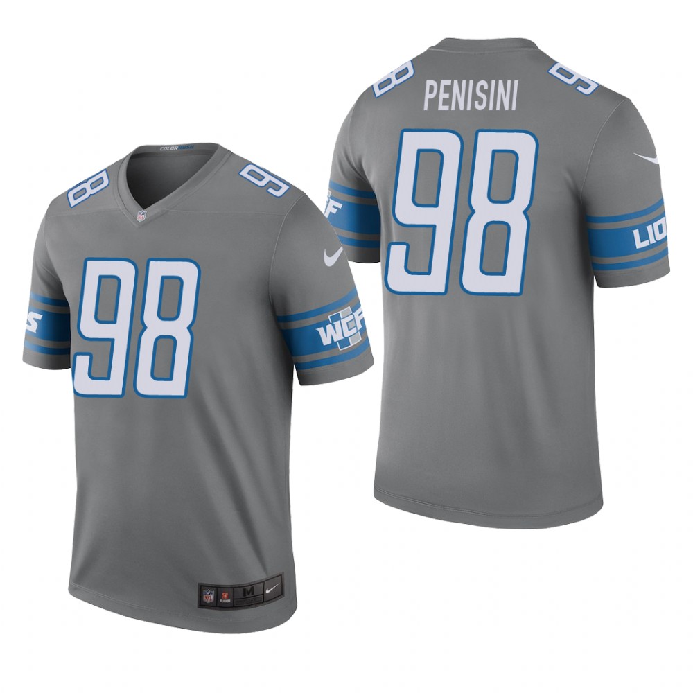 Detroit Lions John Penisini Steel Jersey Color Rush Legend - Men's