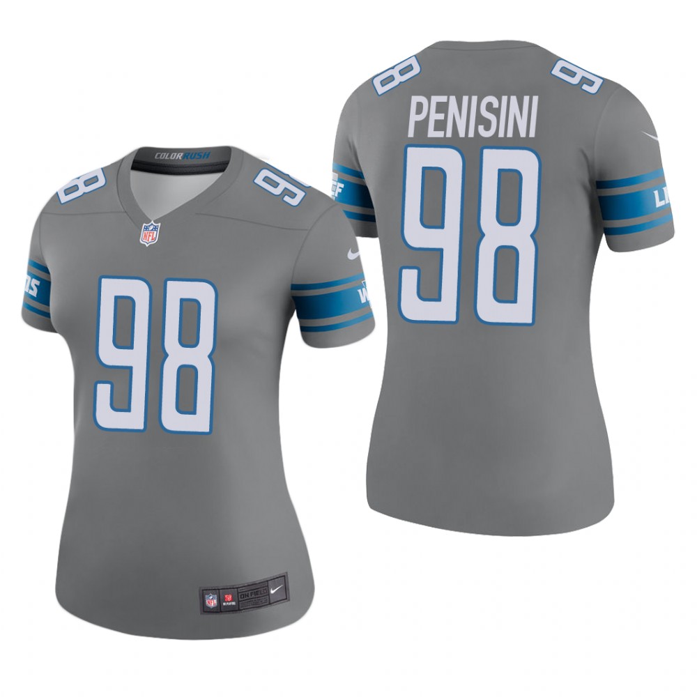 Detroit Lions John Penisini Steel Jersey Color Rush Legend - Women's