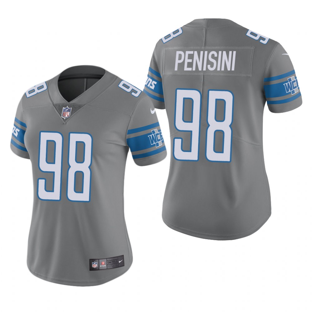Detroit Lions John Penisini Steel Jersey Color Rush Limited - Women's