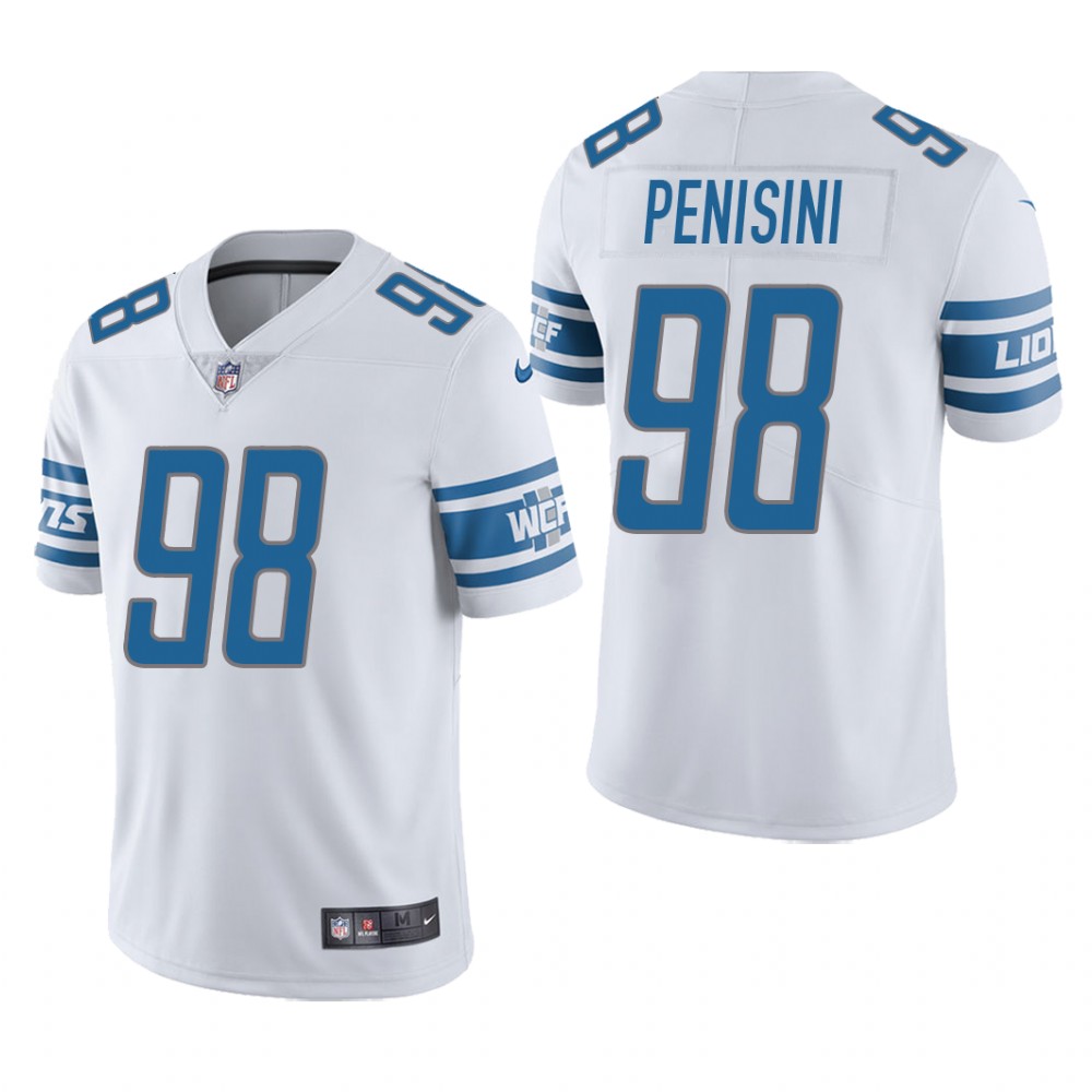 Detroit Lions John Penisini White Jersey Vapor Limited - Men's