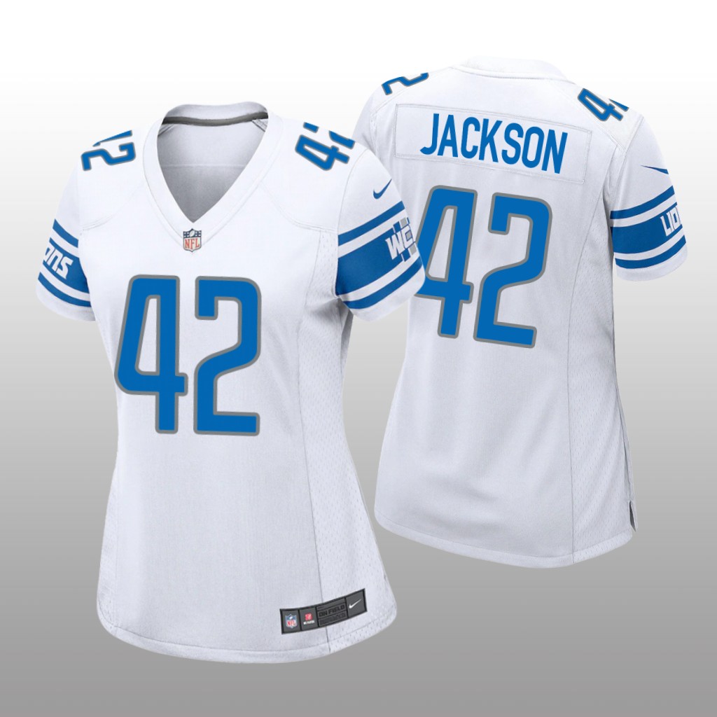 Detroit Lions Justin Jackson White Jersey Game - Women's