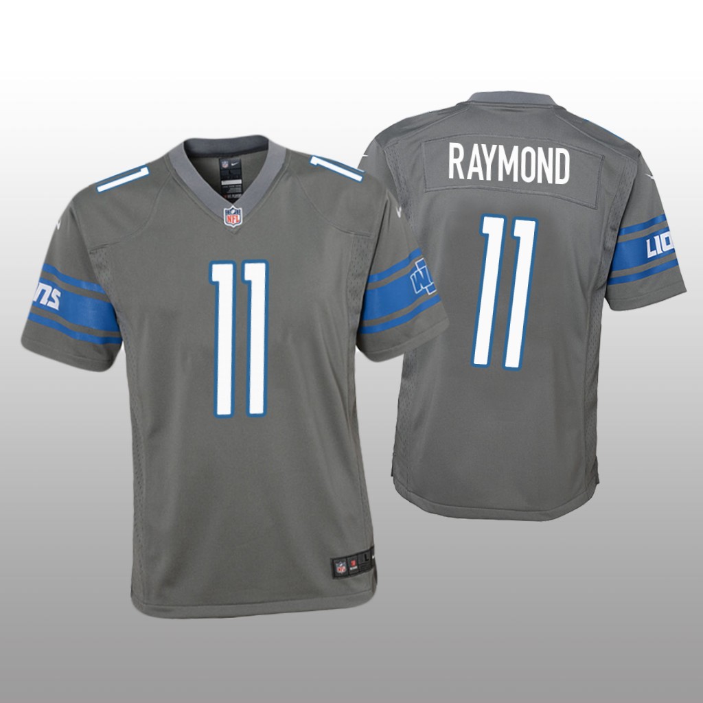 Detroit Lions Kalif Raymond Steel Jersey Color Rush Game - Youth