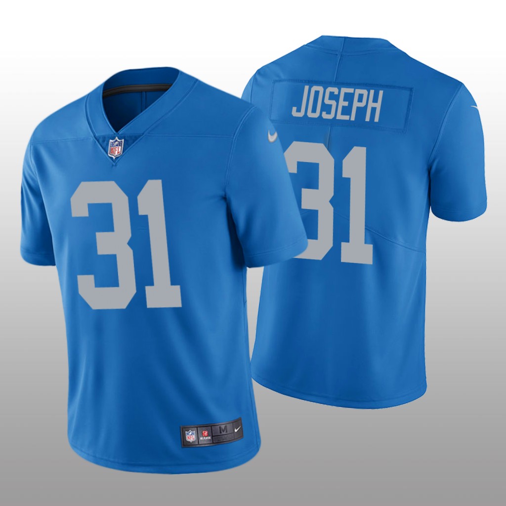 Detroit Lions Kerby Joseph Blue Jersey Vapor Limited - Men's