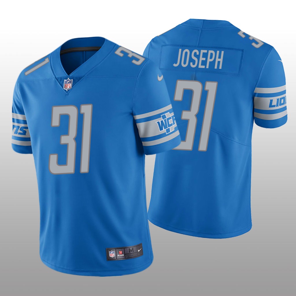 Detroit Lions Kerby Joseph Light Blue Jersey Vapor Limited - Men's