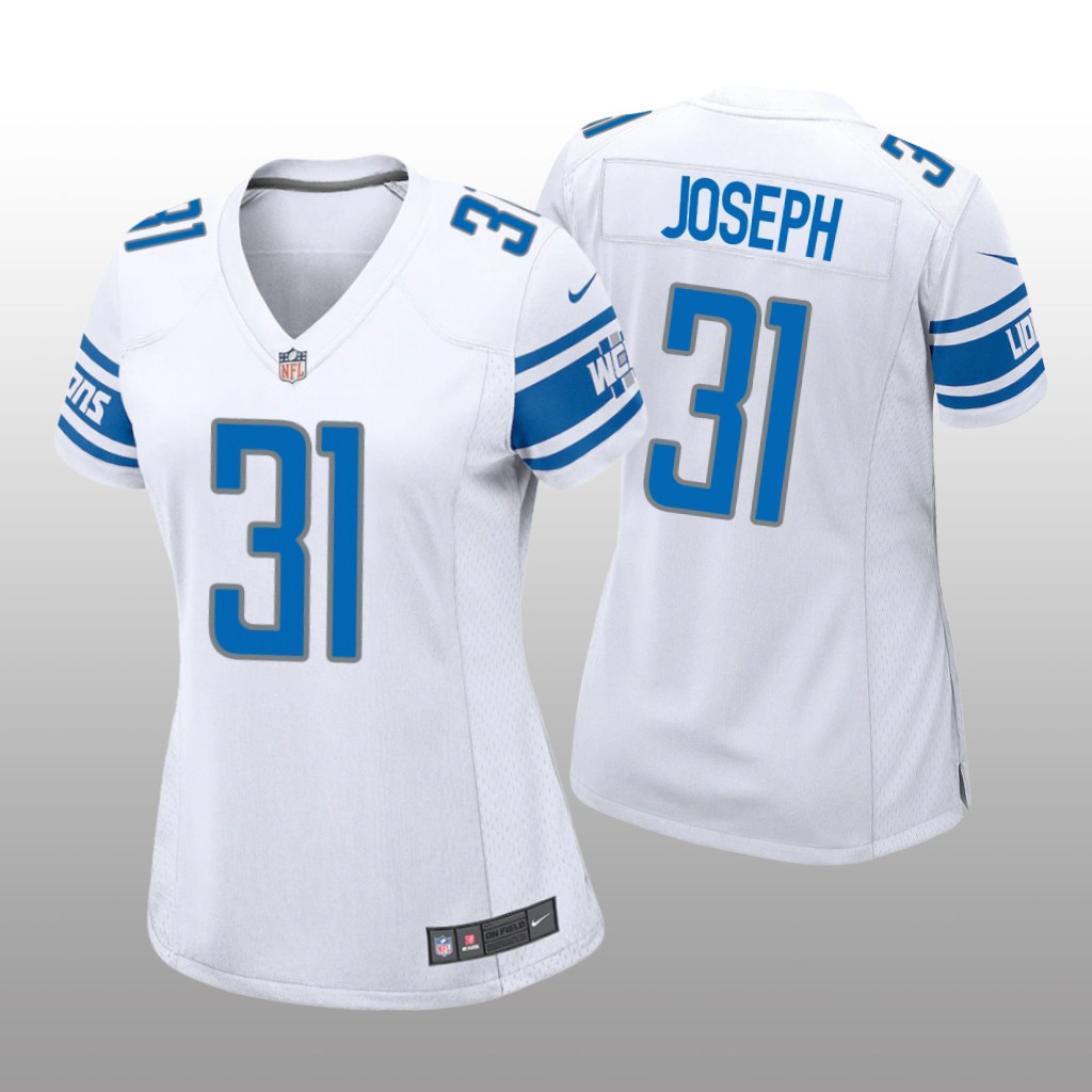 Detroit Lions Kerby Joseph White Jersey Game - Women's