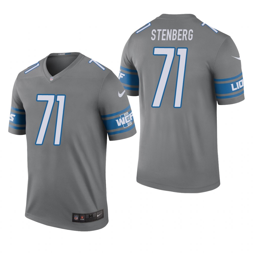 Detroit Lions Logan Stenberg Steel Jersey Color Rush Legend - Men's