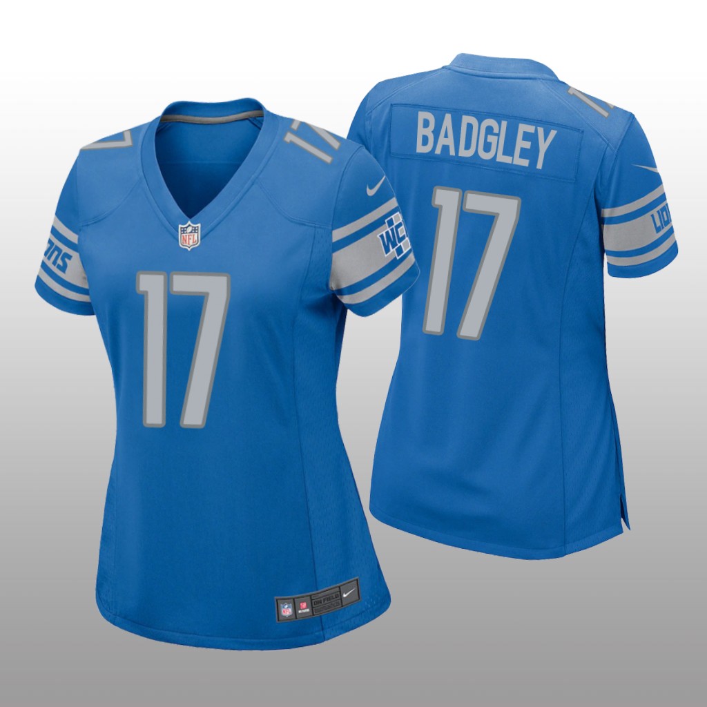 Detroit Lions Michael Badgley Blue Jersey Game - Women's