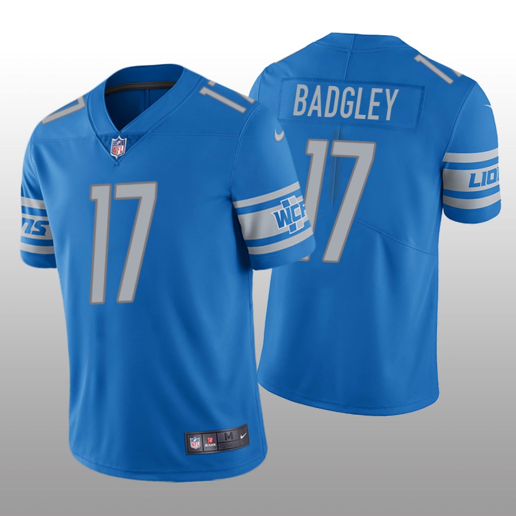 Detroit Lions Michael Badgley Light Blue Jersey Vapor Limited - Men's