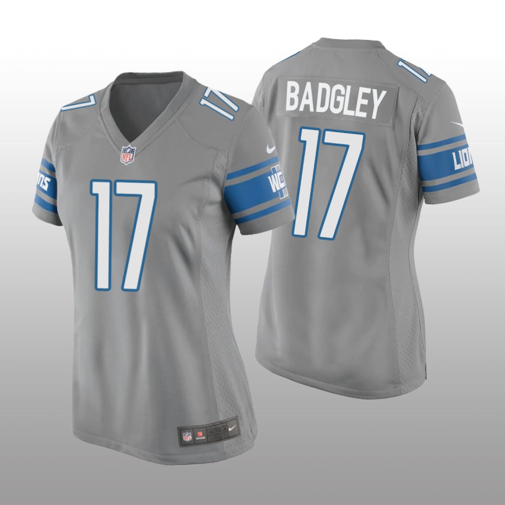 Detroit Lions Michael Badgley Silver Jersey Game - Women's