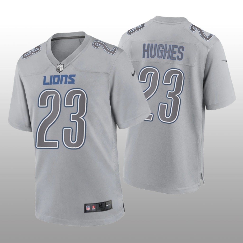 Detroit Lions Mike Hughes Gray Jersey Atmosphere Fashion Game - Men's