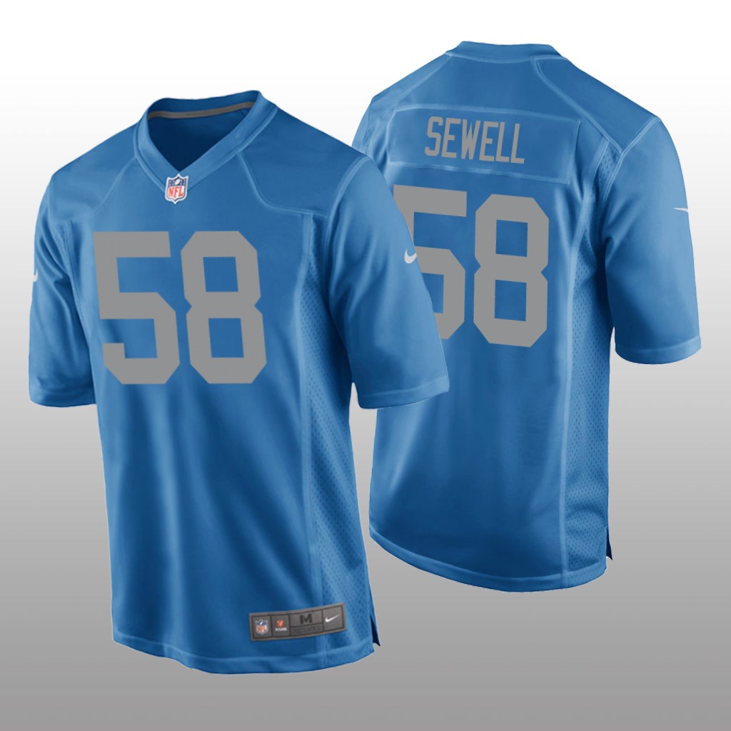 Detroit Lions Penei Sewell Blue Jersey Throwback Game - Men's
