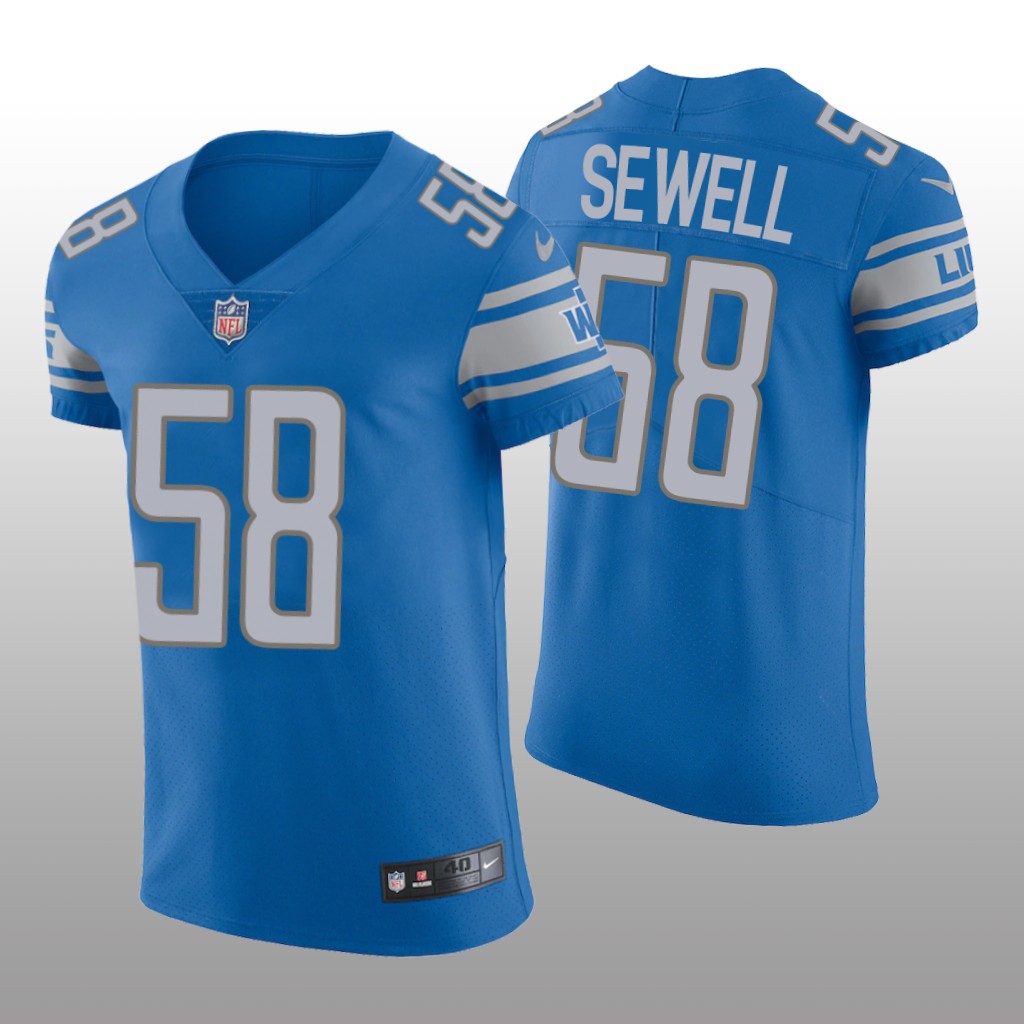 Detroit Lions Penei Sewell Blue Jersey Vapor Elite Men's