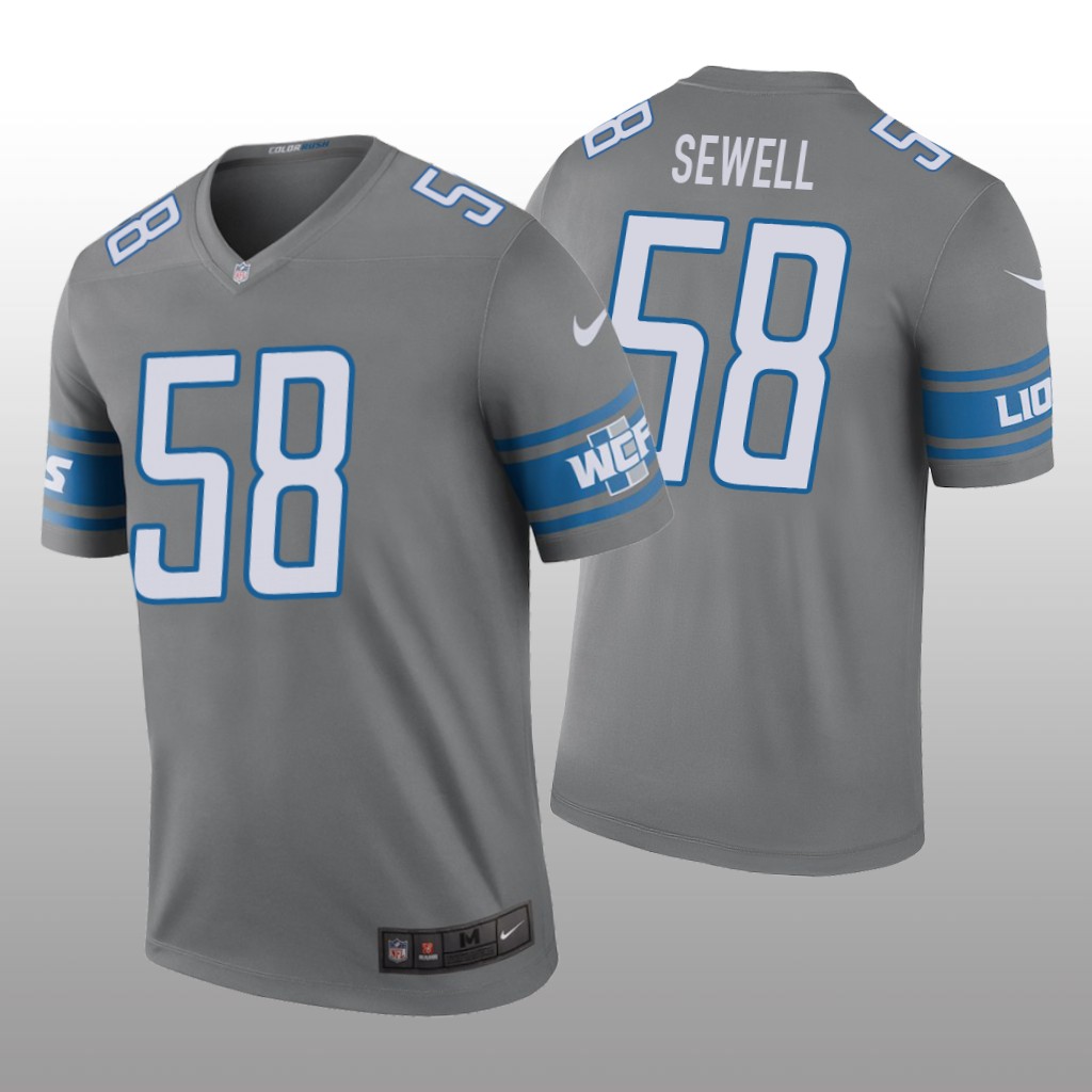 Detroit Lions Penei Sewell Steel Jersey Color Rush Legend - Men's