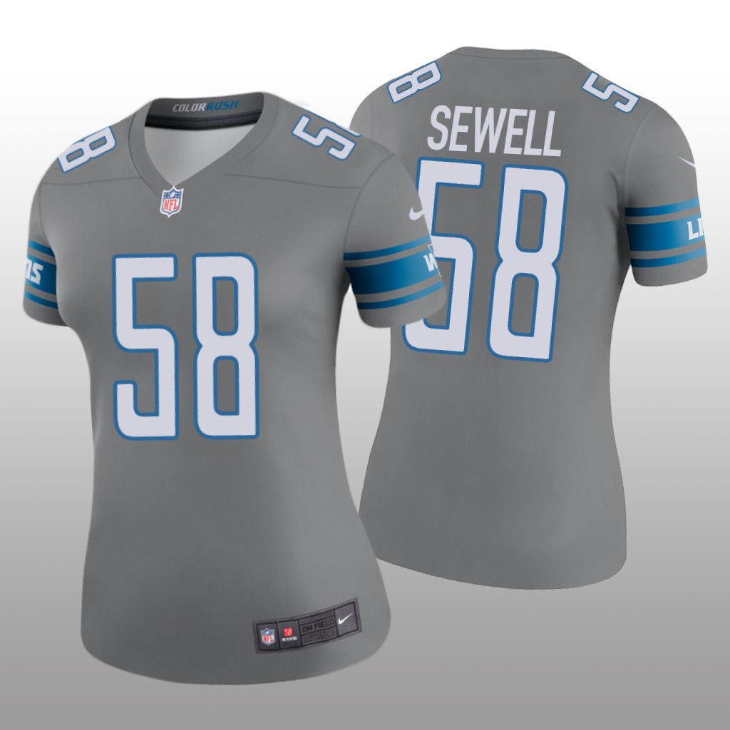 Detroit Lions Penei Sewell Steel Jersey Color Rush Legend - Women's
