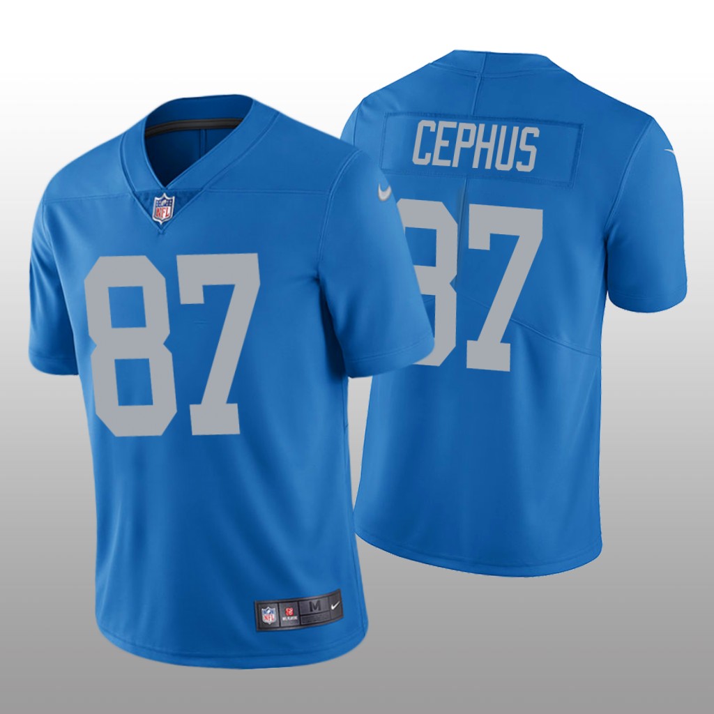 Detroit Lions Quintez Cephus Blue Jersey Vapor Limited - Men's