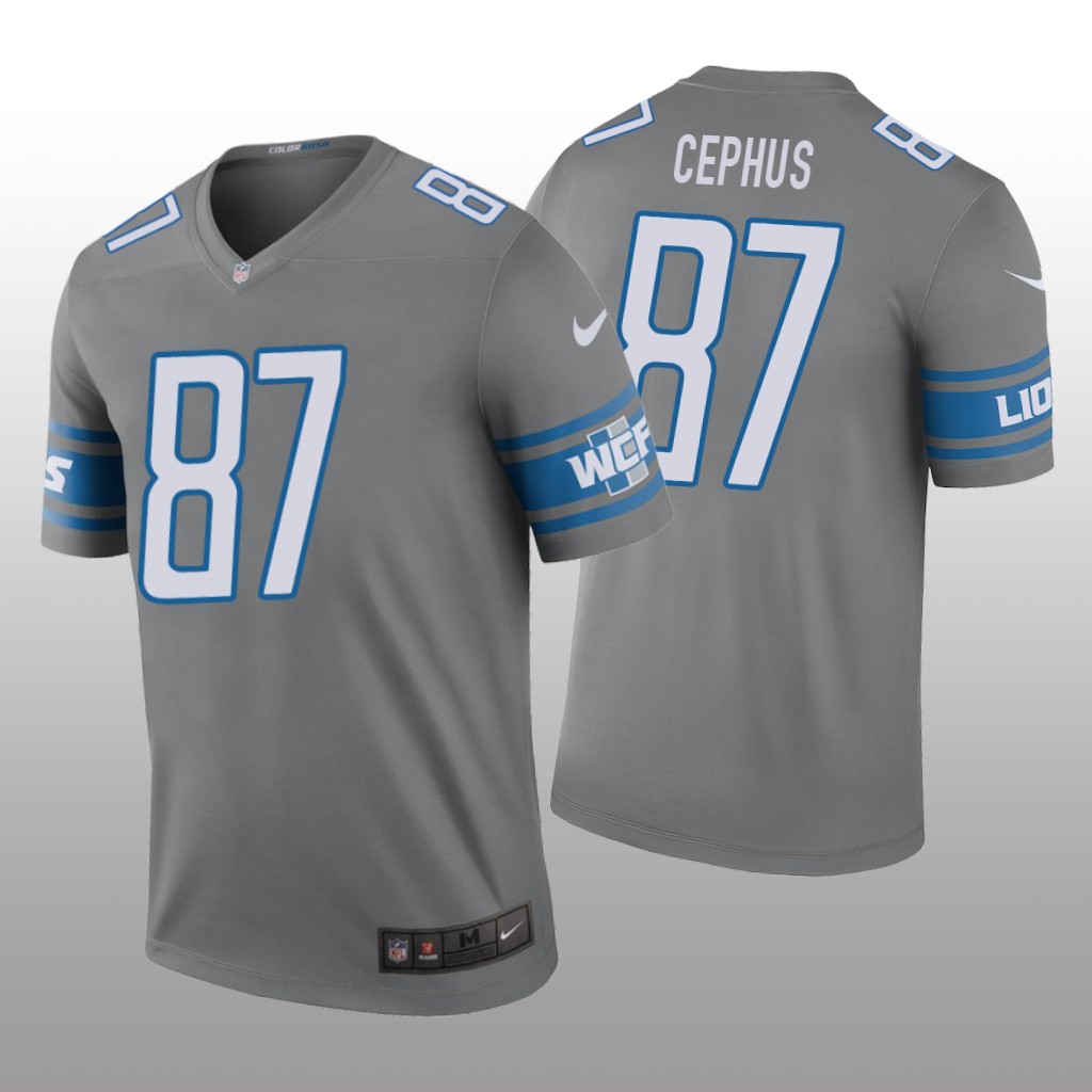 Detroit Lions Quintez Cephus Steel Jersey Color Rush Legend - Men's