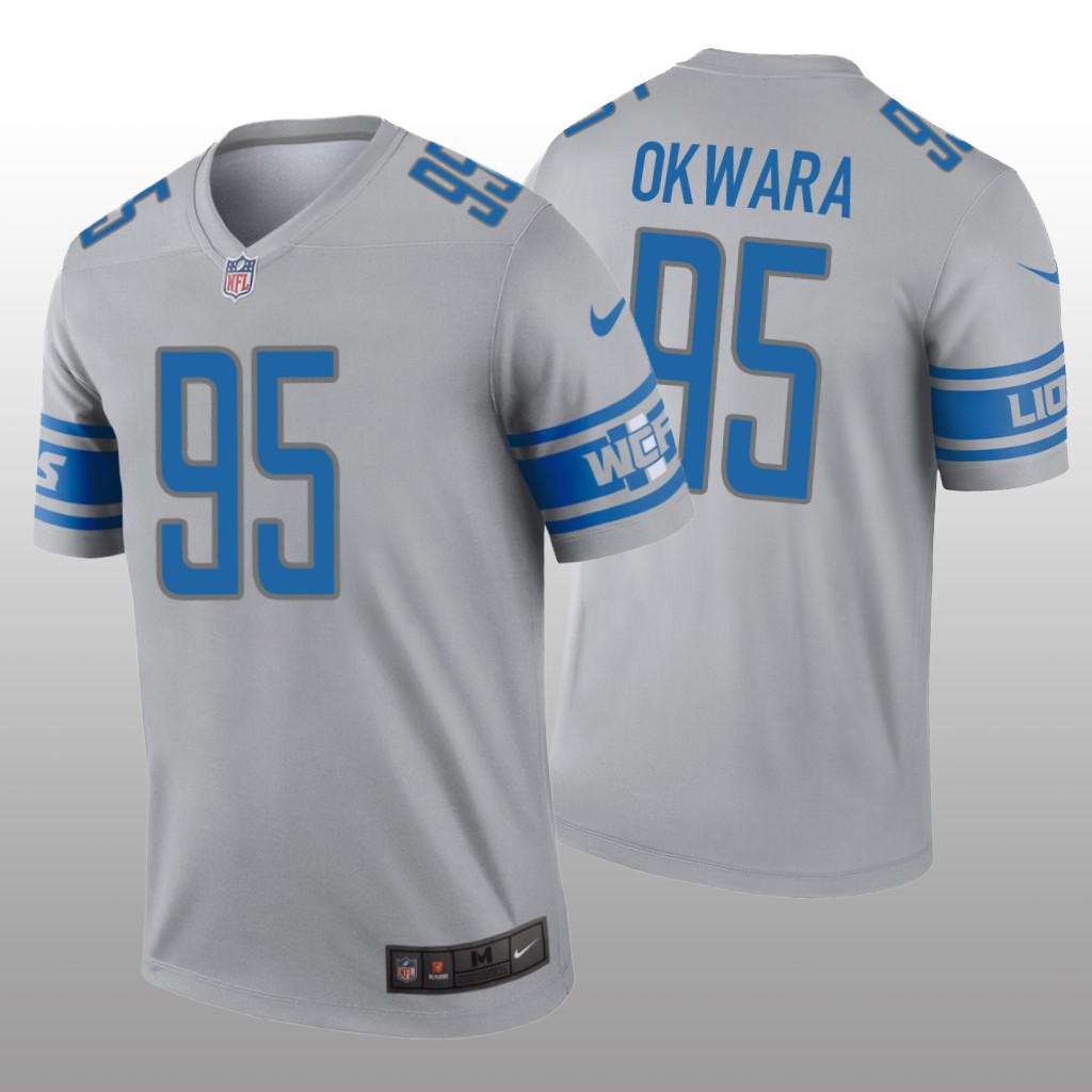 Detroit Lions Romeo Okwara Gray Jersey Inverted Legend - Men's
