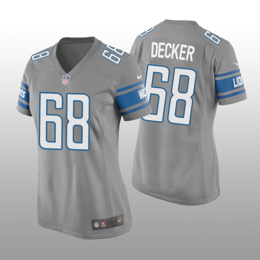 Detroit Lions Taylor Decker Silver Jersey Game - Women's