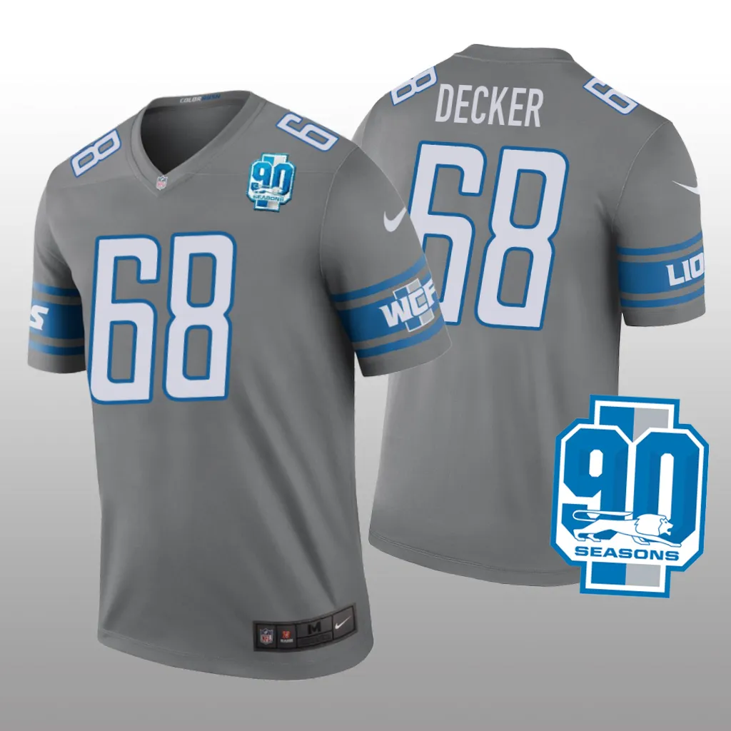 Detroit Lions Taylor Decker Steel Legend 90th Season - Men's