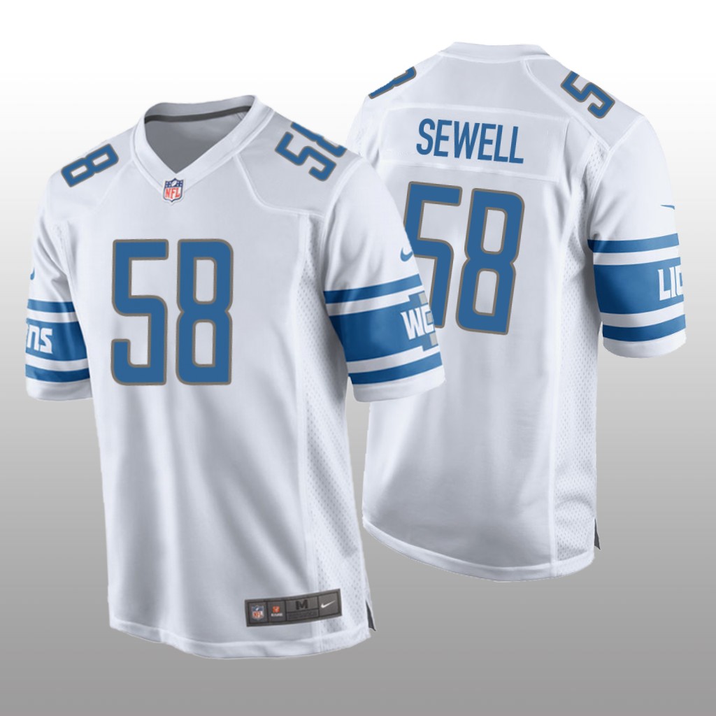 Detroit Lions White 2021 NFL Draft Penei Sewell Game Jersey