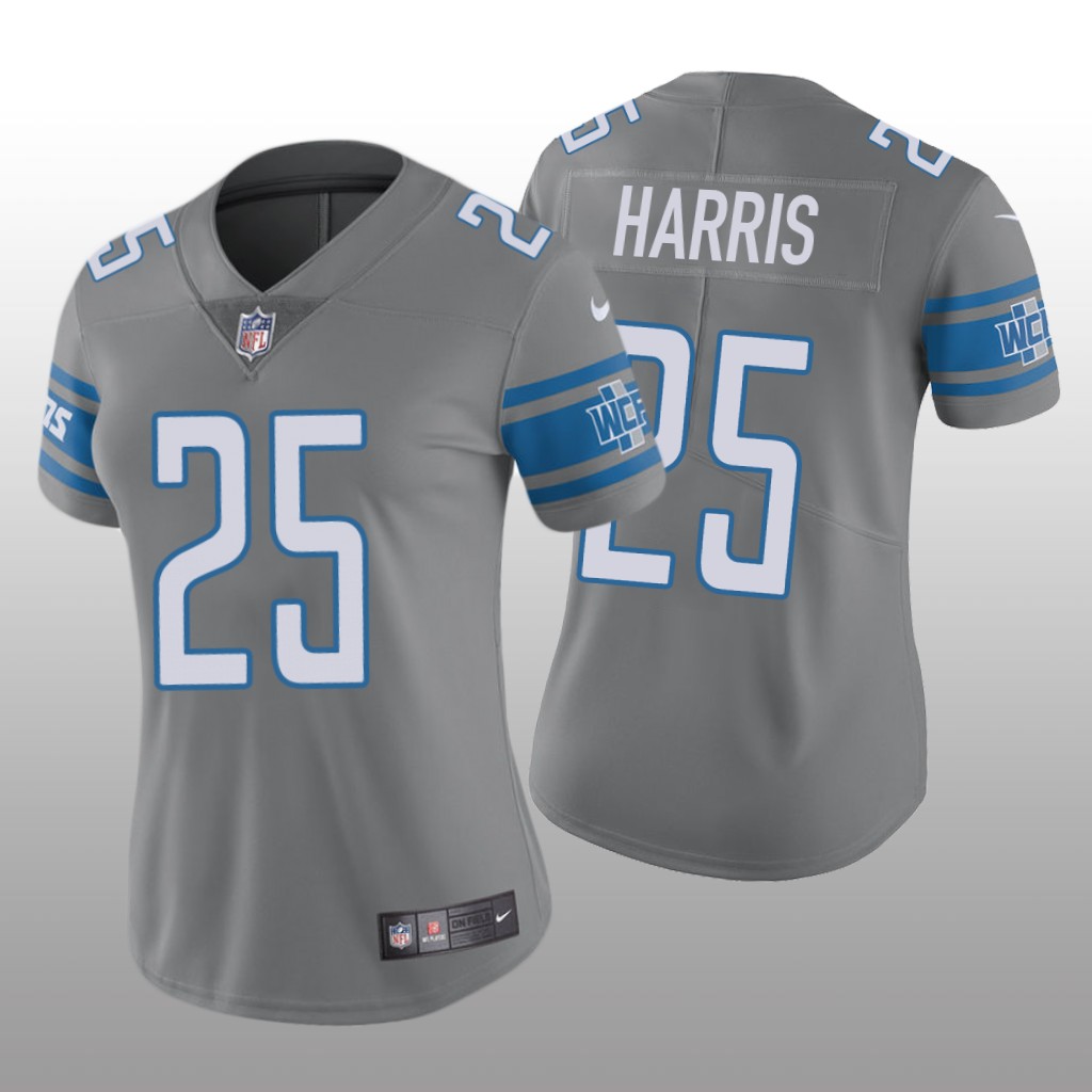 Detroit Lions Will Harris Steel Jersey Color Rush Limited - Women's