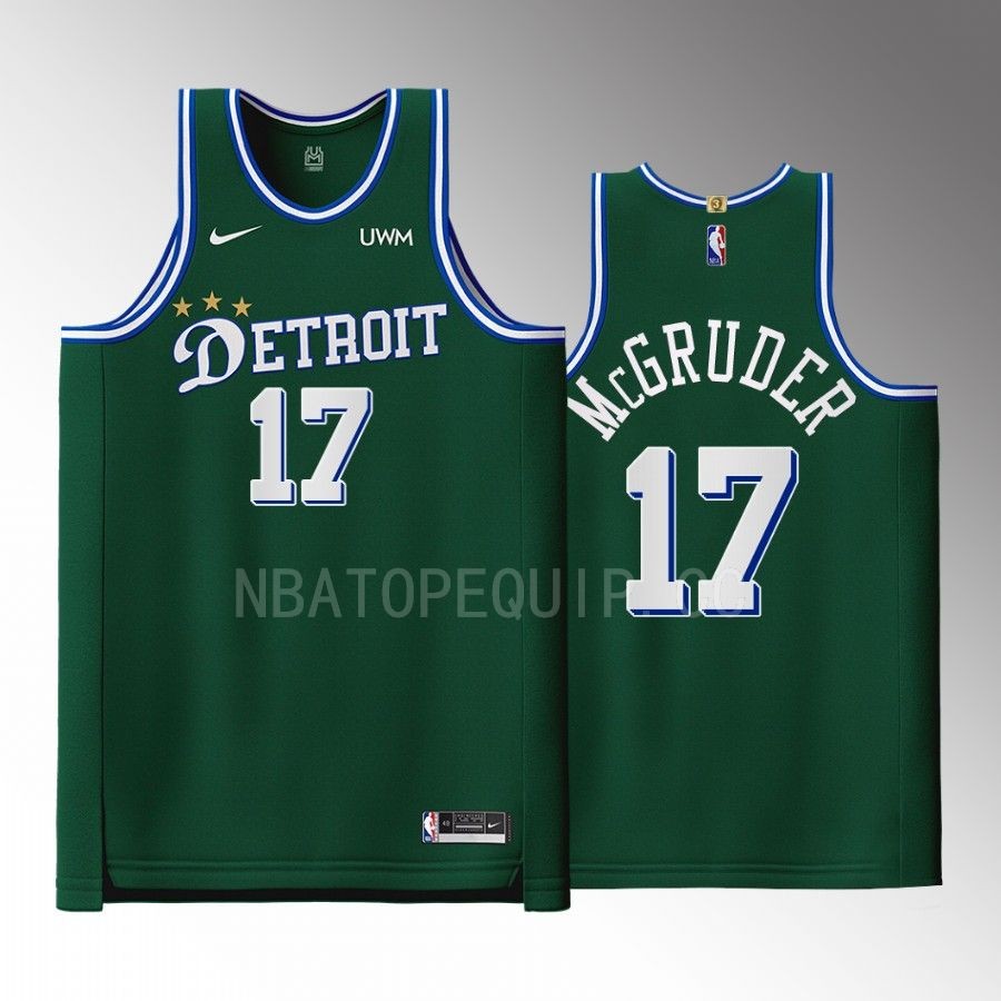 Detroit Pistons #17 Rodney McGruder Green Jersey 2022-23 City Edition
