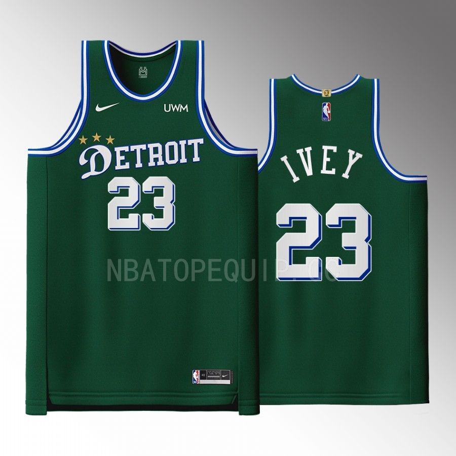 Detroit Pistons #23 Jaden Ivey Green Jersey 2022-23 City Edition