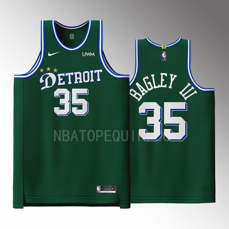Detroit Pistons #35 Marvin Bagley III Green Jersey 2022-23 City Edition
