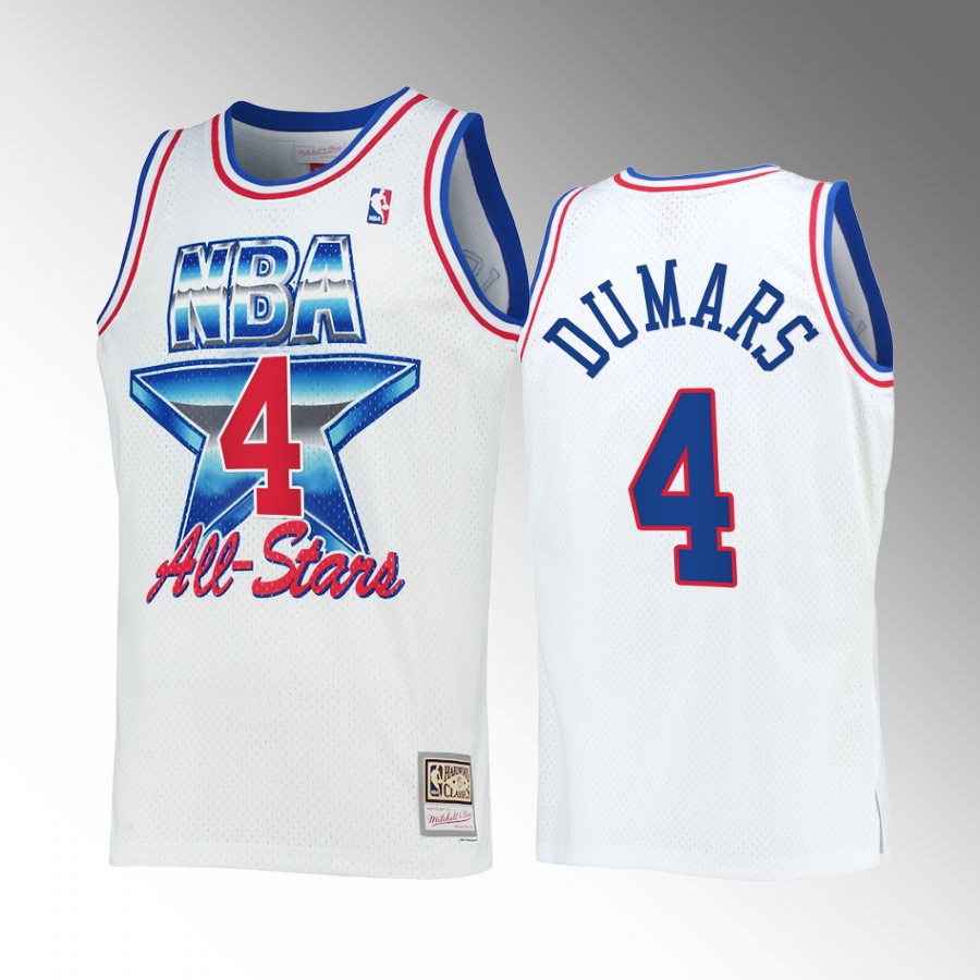 Detroit Pistons #4 Joe Dumars 1992 All-Star Eastern Conference Jersey White