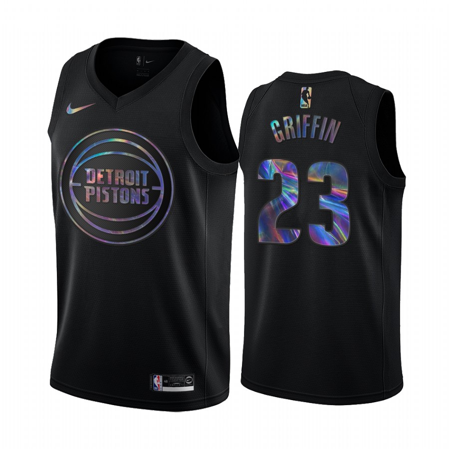 Detroit Pistons Blake Griffin #23 Jersey Iridescent Holographic Black Limited Edition