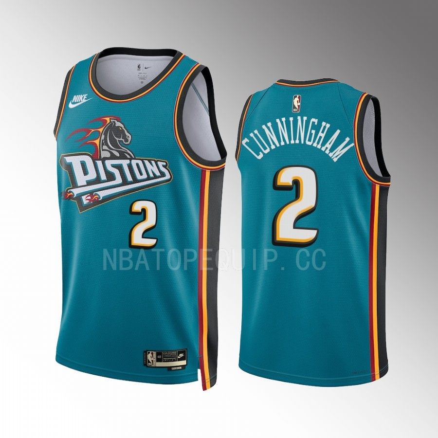 Detroit Pistons Cade Cunningham 2022-23 Classic Edition Teal #2 Jersey Swingman