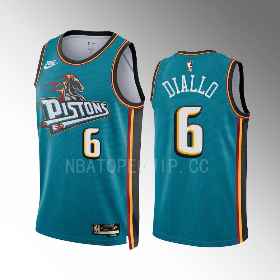 Detroit Pistons Hamidou Diallo 2022-23 Classic Edition Teal #6 Jersey Swingman